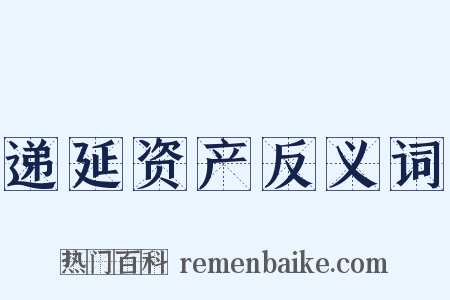 递延资产反义词是什么意思的图片